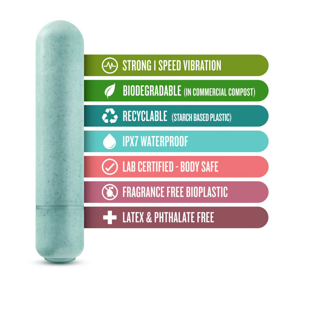Gaia Eco Bullet Single-Speed Vibrator | Sustainable Plant-Based Bullet Vibe (1-Speed, Waterproof)
