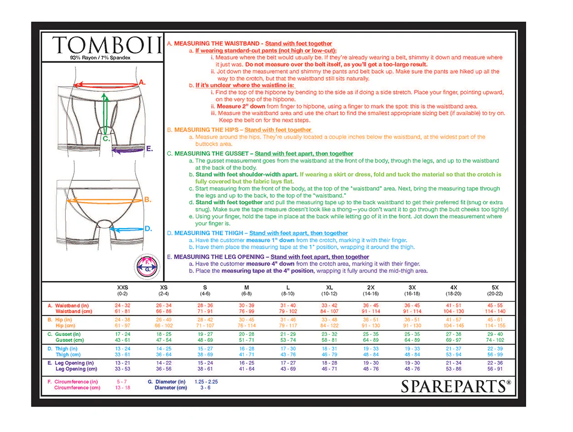SpareParts Tomboii Rayon Boxer Brief Harness | Dual-Opening Strapless Harness With Packer Support