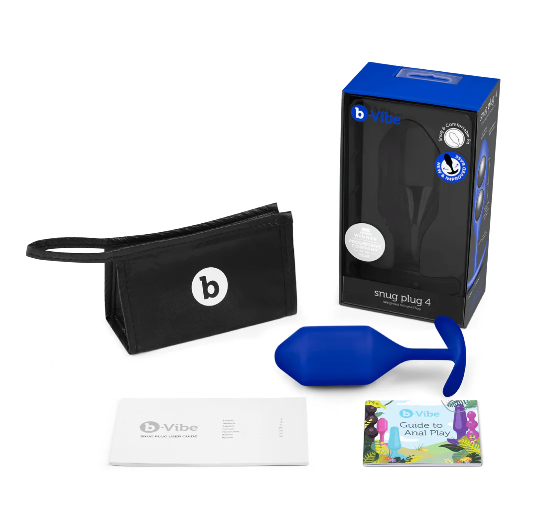 b-Vibe Snug Plug 4 – Weighted Silicone Anal or Vaginal Plug