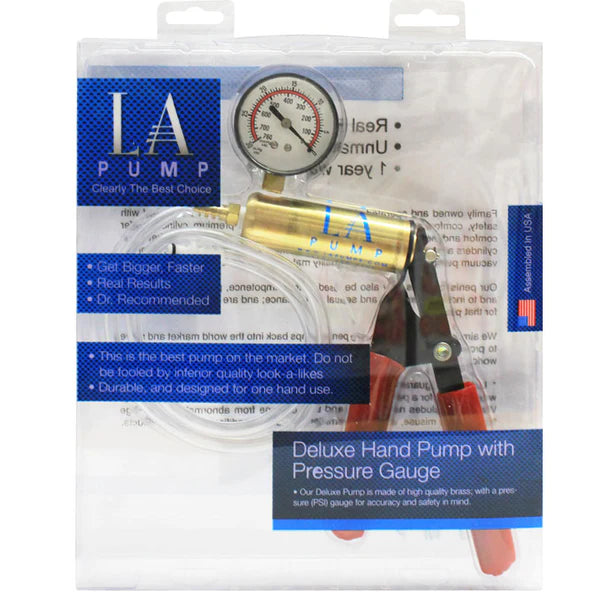 LA Pump Deluxe Pump – Manual Vacuum Pump with Pressure Gauge