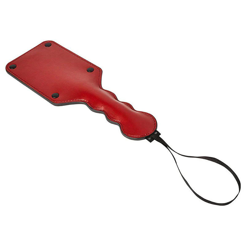 Sportsheets Saffron Square Paddle Red - Vegan Leather Impact Toy | MOTHERLODE