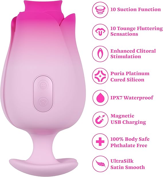 Aria Tulip Trance Air Pulse Massager – Clitoral & Nipple Stimulation