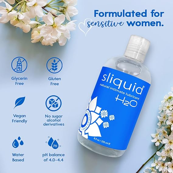 Sliquid H2O Water-Based Lubricant – Gentle, Natural-Feel Lube for All Play