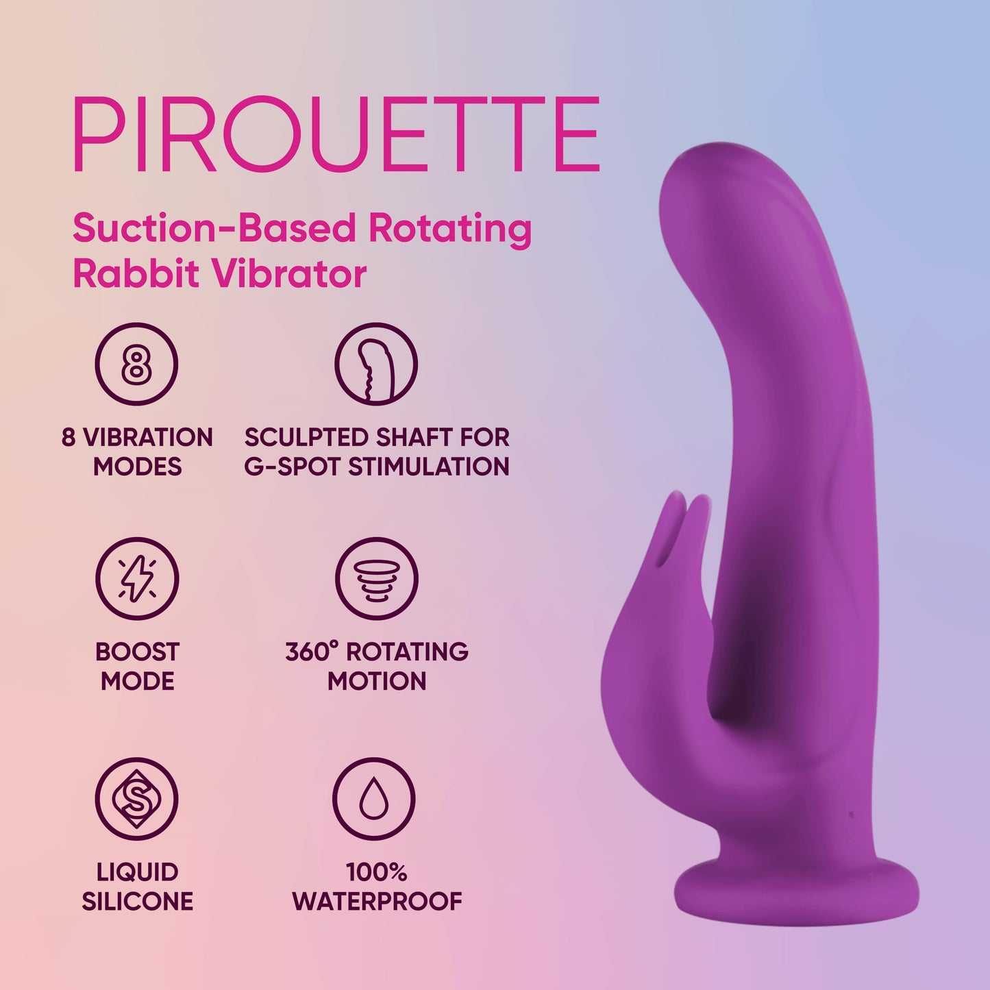 FemmeFunn Pirouette – 360° Rotating Dual-Stimulation Rabbit Vibrator with Remote