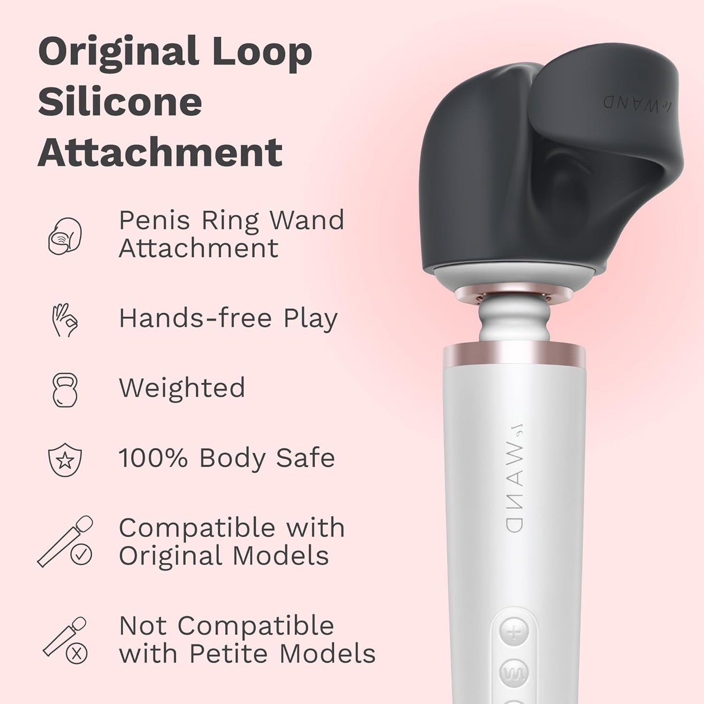 Le Wand Loop Silicone Penis Attachment — Wand Sleeve for Targeted Frenulum Stimulation