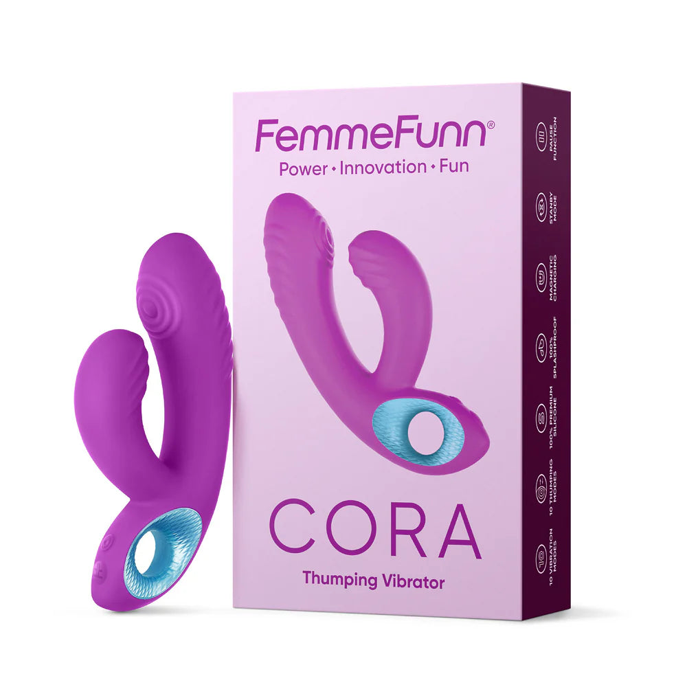 FemmeFunn Cora — Thumping Dual-Stimulation Vibrator