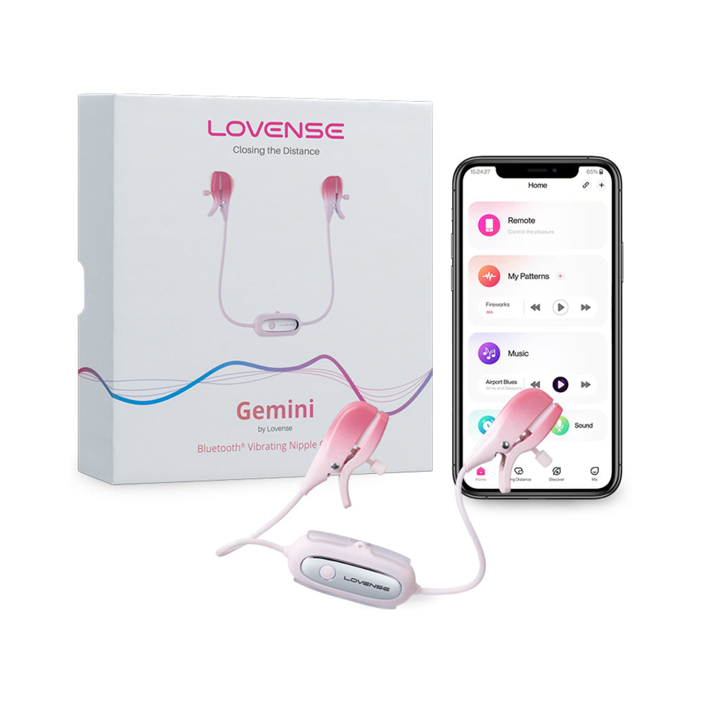 Lovense Gemini App-Controlled Vibrating Nipple Clamps | MOTHERLODE