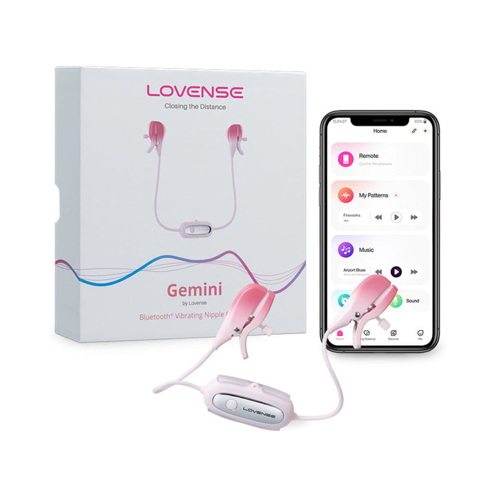 Lovense Gemini App-Controlled Vibrating Nipple Clamps | MOTHERLODE
