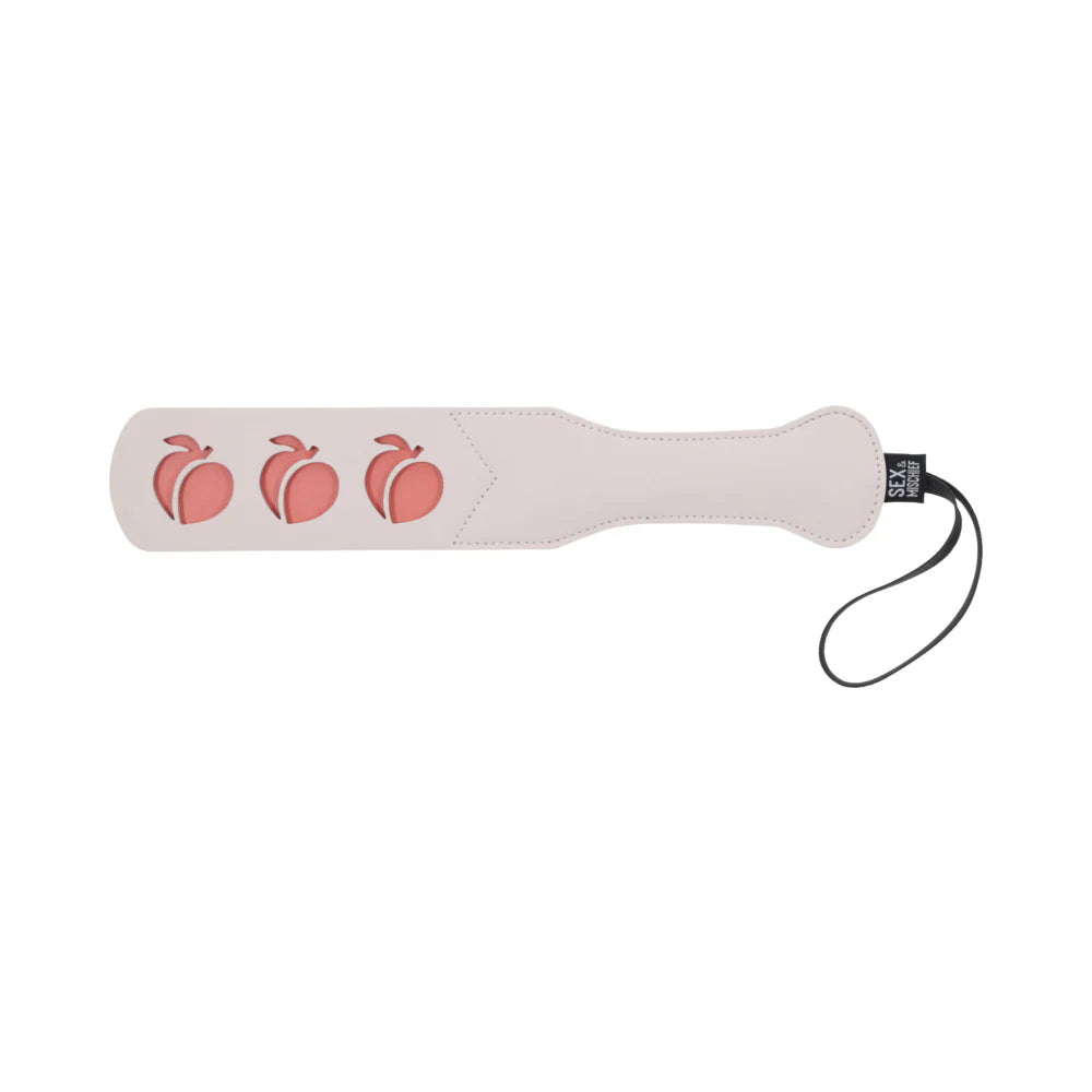 Peaches ’n CreaMe Peach Paddle – Faux Leather Impact Toy