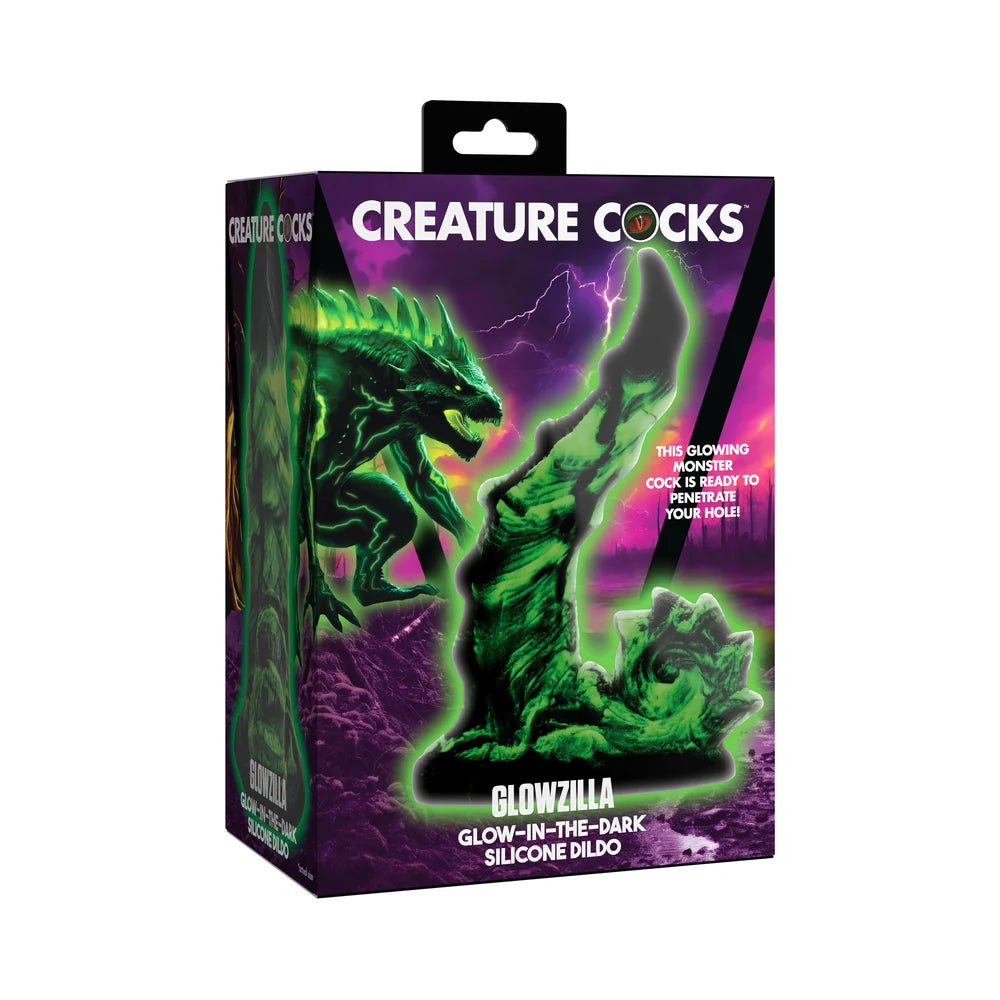 Creature Cocks Glowzilla glow-in-the-dark fantasy silicone dildo
