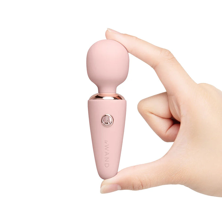 Le Wand Mini Micro rechargeable wand vibrator with a flexible head