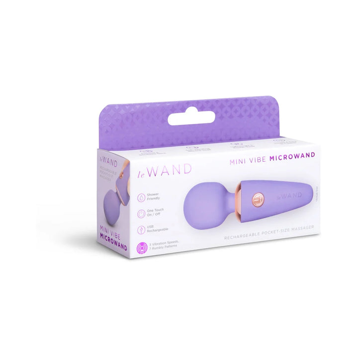Le Wand Mini Micro rechargeable wand vibrator with a flexible head