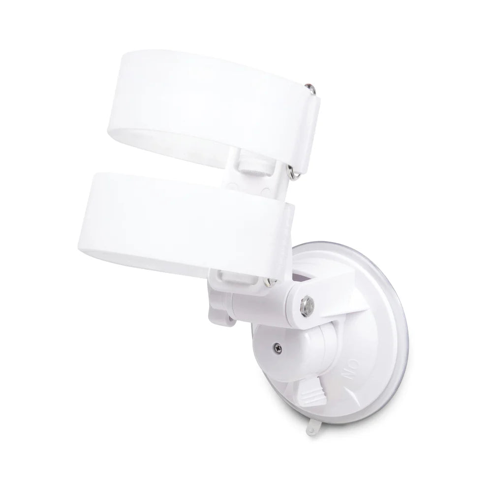 Le Wand Massager Holder shown from a side angle highlighting the flexible arm