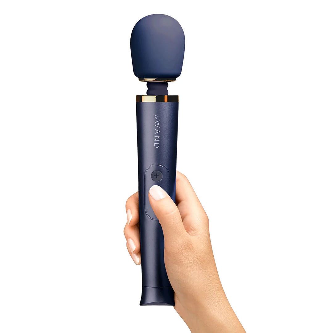 Le Wand Petite Rechargeable Massager, navy colorway | MOTHERLODE