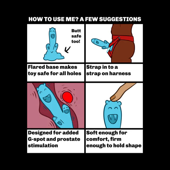 Cute Little Fuckers Trinity — Slim Silicone Vibrating Dildo with Flared Base