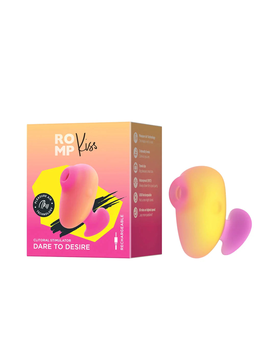 ROMP Kiss – Compact Clitoral Suction Vibrator with Pleasure Air Technology