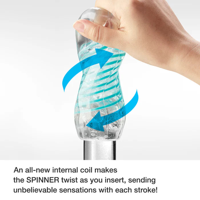 Tenga Spinner Tetra – Reusable Spiral Motion Stroker with Geometric Textures