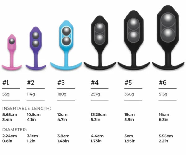 b-Vibe Snug Plug 2 Weighted Silicone Anal Plug
