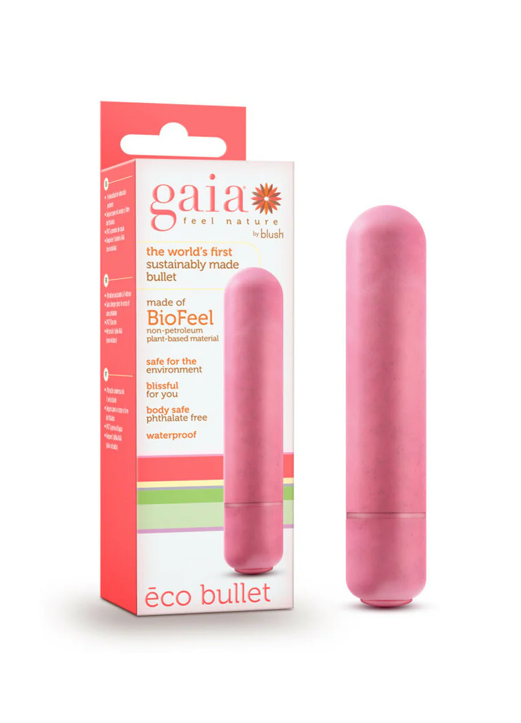 Gaia Eco Bullet Single-Speed Vibrator | Sustainable Plant-Based Bullet Vibe (1-Speed, Waterproof)
