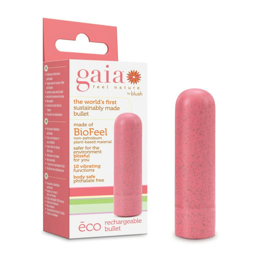 Gaia Eco Rechargeable Bullet Vibrator | Sustainable Plant-Based Bullet with 10 Vibration Functions | MOTHERLODE