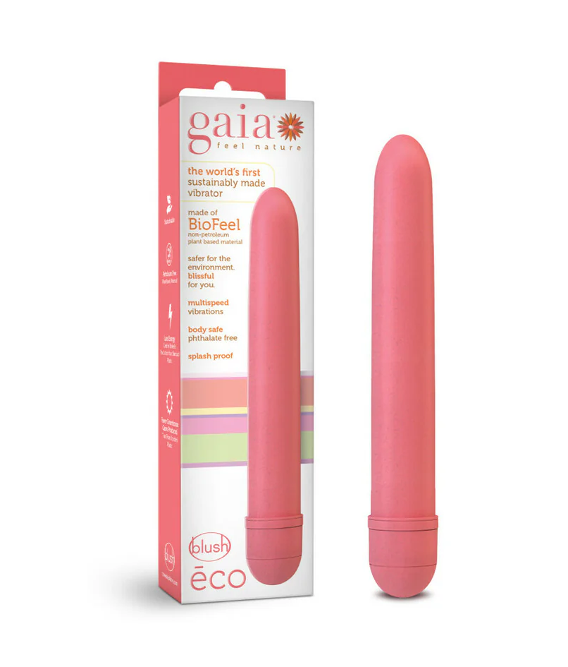 Gaia Eco Slimline Vibrator | Sustainable Plant-Based Classic Vibe with Multi-Speed Control
