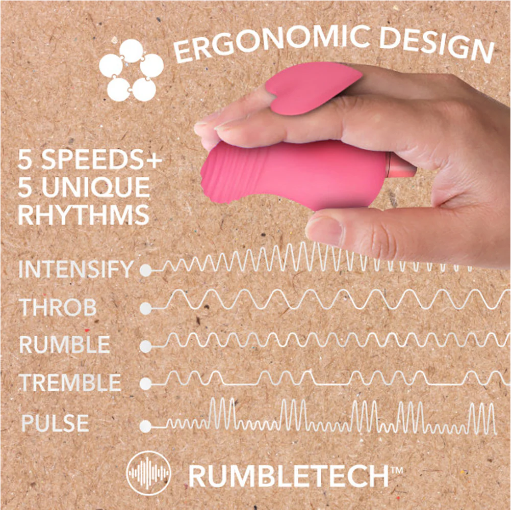 Gaia Eco Love Bullet Vibrator &amp; Sleeve | Sustainable Natural-Rubber Finger-Grip Vibe with 10 Functions | MOTHERLODE