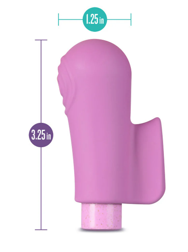Blush Gaia Eco Delight Bullet Vibrator & Sleeve | Sustainable Natural-Rubber Finger-Grip Vibe with 10 Functions