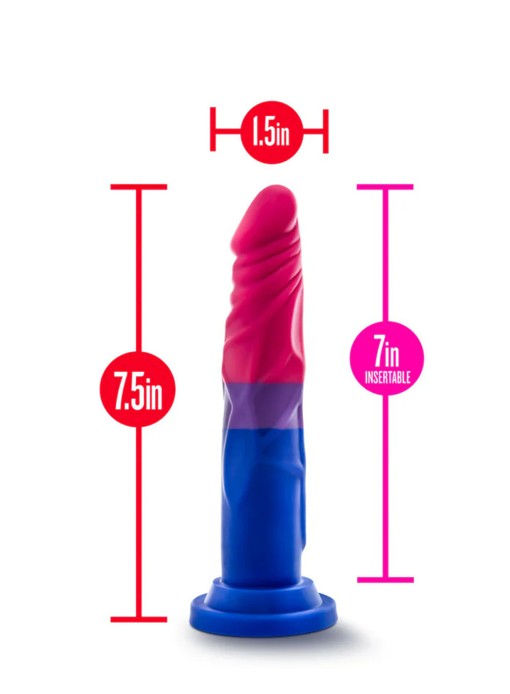 Avant Pride Love Silicone Dildo | 7.5" Platinum-Cured Silicone Dildo with Suction Cup & Tapered Head