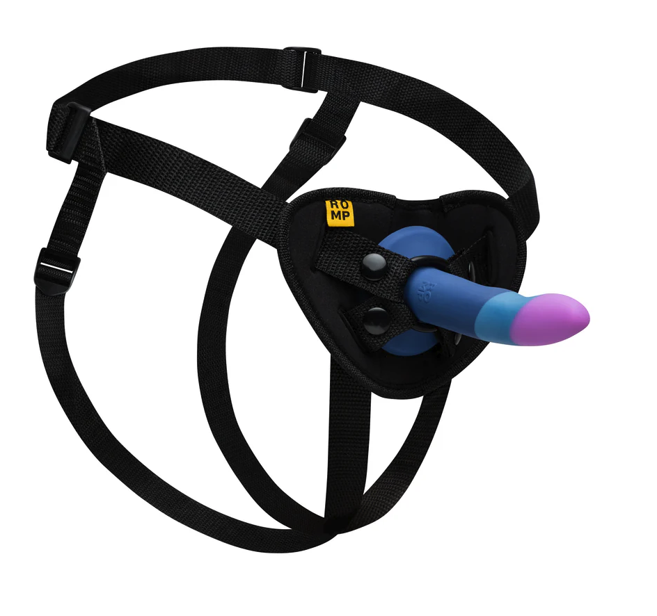 ROMP Piccolo Pegging Kit | 5" Silicone Dildo with Adjustable Harness for G-Spot, P-Spot & Pegging Play