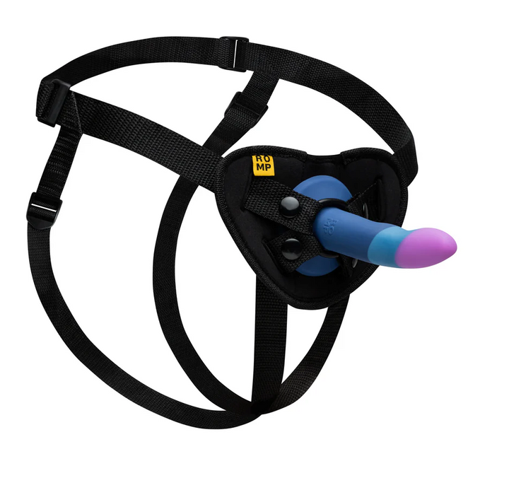 ROMP Piccolo Pegging Kit | 5" Silicone Dildo with Adjustable Harness for G-Spot, P-Spot &amp; Pegging Play | MOTHERLODE