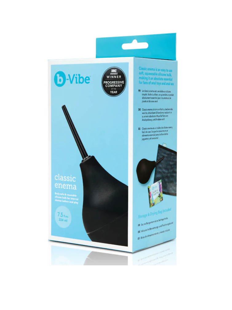 b-Vibe Classic Enema Bulb Set | Beginner-Friendly Anal Prep for Safe, Comfortable Play