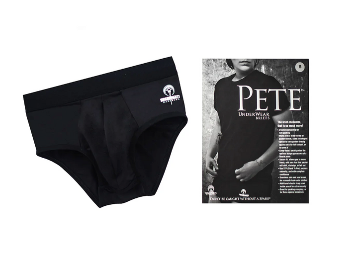 SpareParts Pete Briefs Nylon Packing Underwear | Secure, Gender-Affirming Packer Support (Sizes S | MOTHERLODE