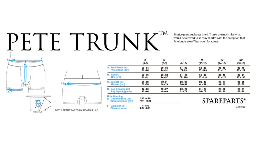 SpareParts Pete Trunks Nylon Packing Underwear | Secure, Gender-Affirming Packer Support (Sizes S–3XL)