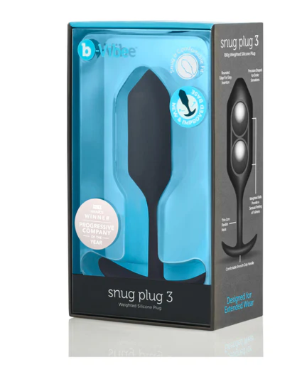 b-Vibe Snug Plug 3 – Weighted Silicone Anal or Vaginal Plug