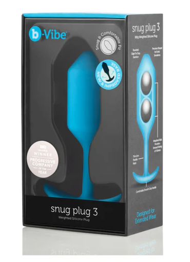 b-Vibe Snug Plug 3 – Weighted Silicone Anal or Vaginal Plug