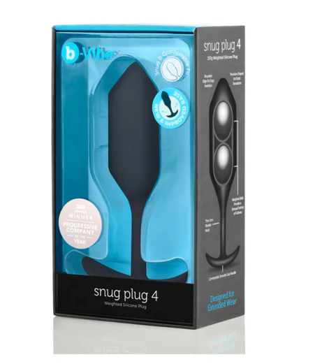 b-Vibe Snug Plug 4 – Weighted Silicone Anal or Vaginal Plug