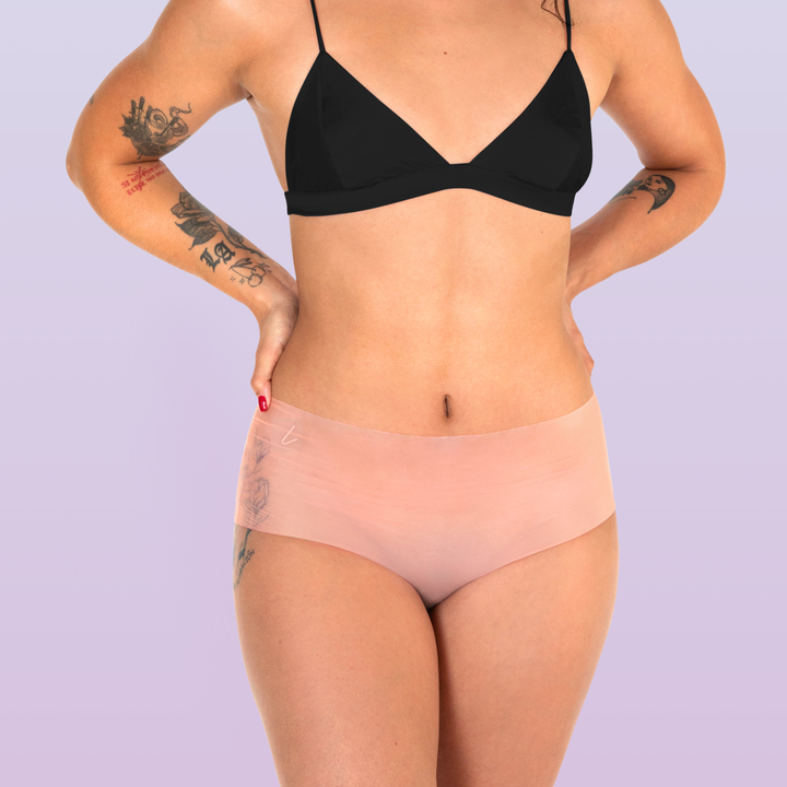 Lorals Sheer Oral Sex Protection Underwear (Local Pick-Up Only), purple colorway, front view | MOTHERLODE
