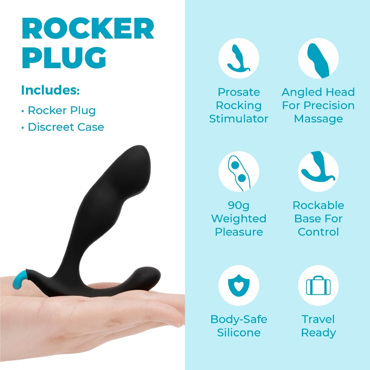 b-Vibe Rocker Rocking Weighted Prostate Plug | MOTHERLODE