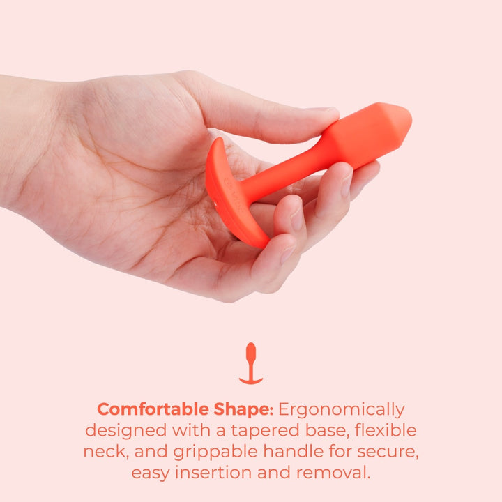 b-Vibe Snug Plug 1 shown from the side highlighting its torpedo shape