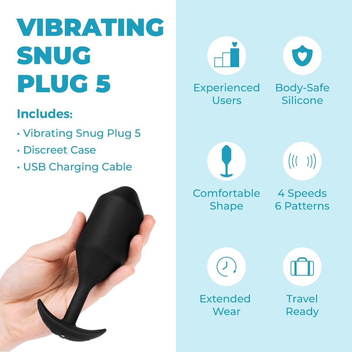 b-Vibe Snug Plug 5 shown from a front angle
