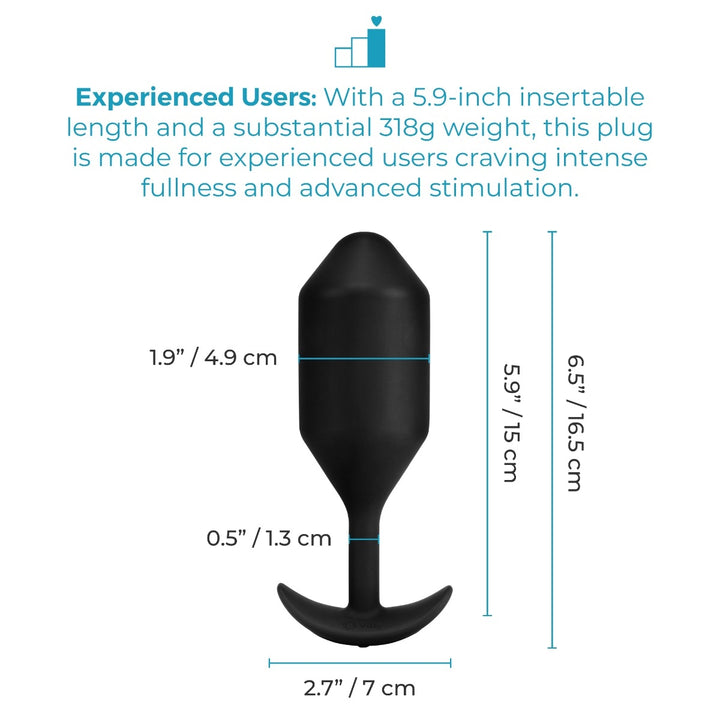 b-Vibe Snug Plug 5 alternate angle showing the smooth grip handle
