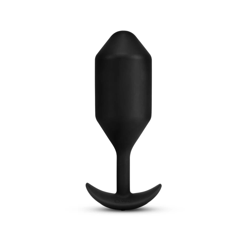 b-Vibe Vibrating Snug Plug 5 in Black, product shot on white background