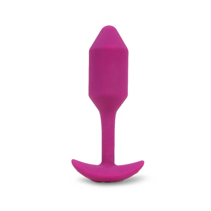b-Vibe Vibrating Snug Plug 2 in Rose, product shot on white background