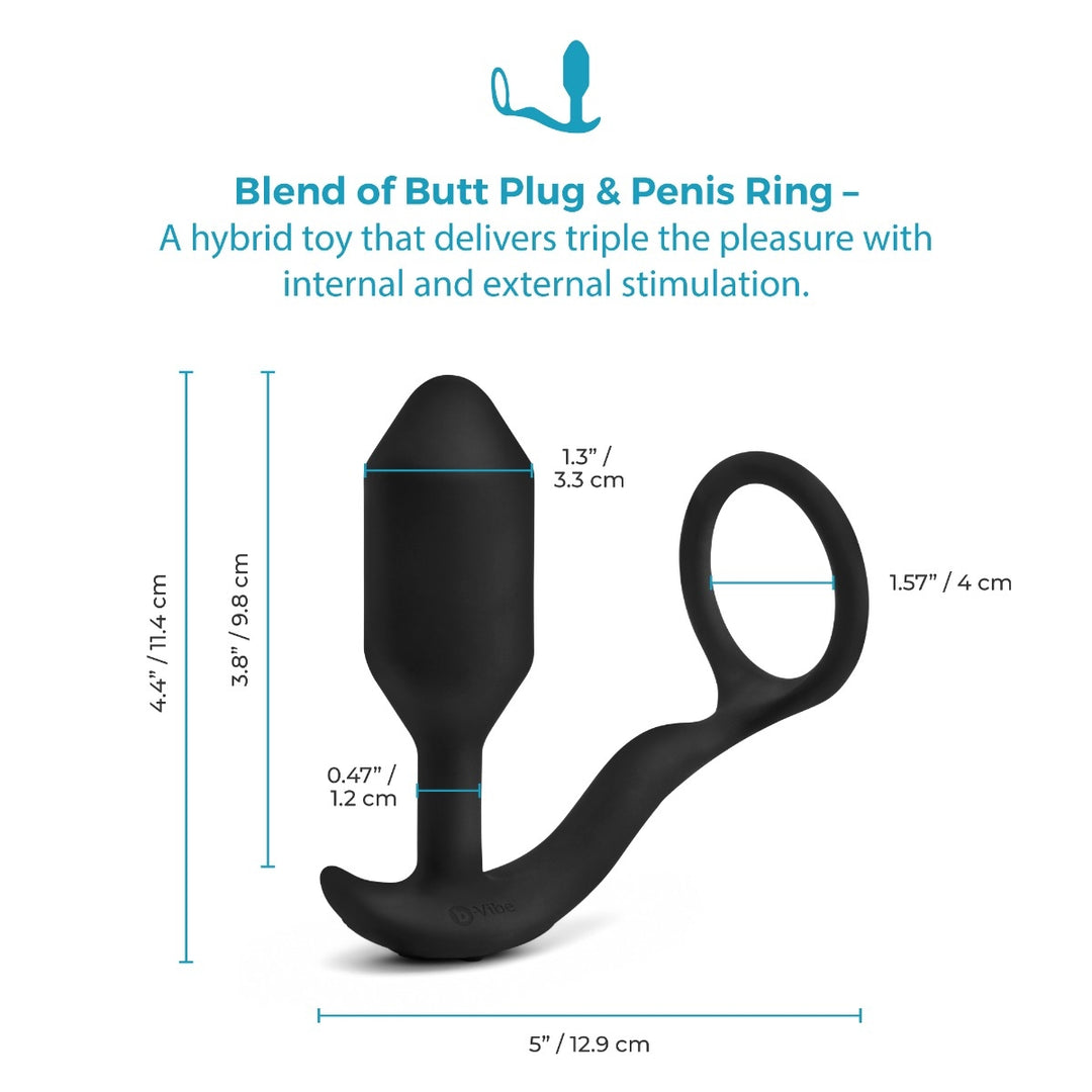 b-Vibe Snug &amp; Tug close-up of the adjustable ring