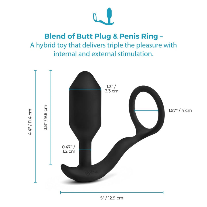 b-Vibe Snug &amp; Tug close-up of the adjustable ring
