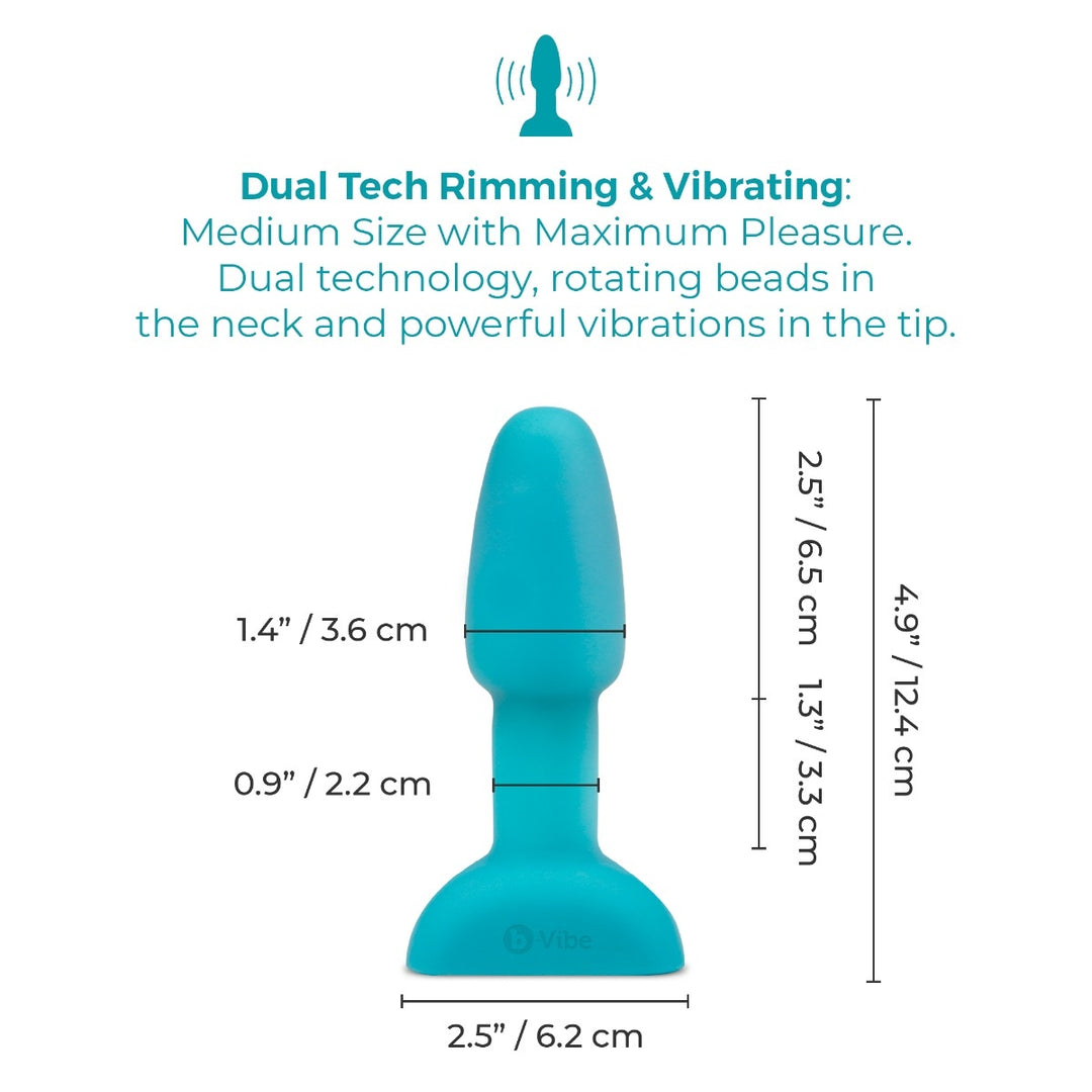 b-Vibe Rimming Petite in Teal packaging box artwork