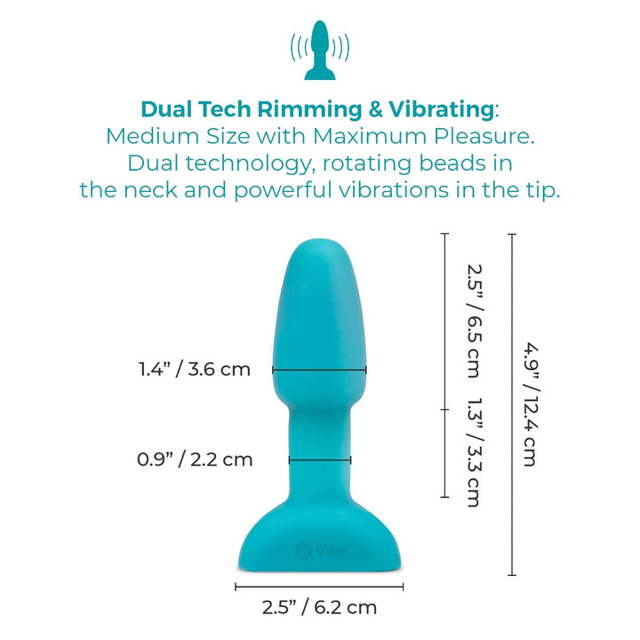 b-Vibe Rimming Petite in Teal packaging box artwork