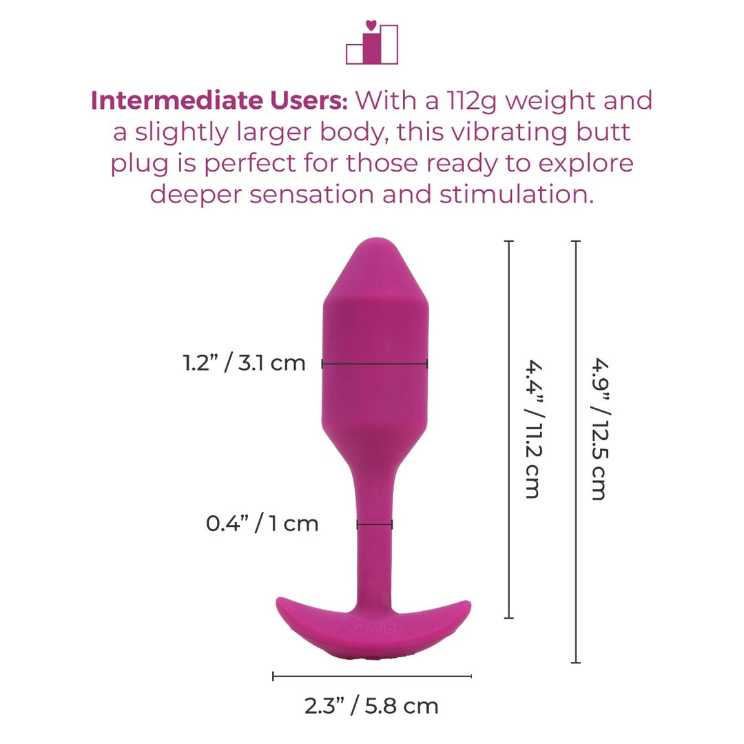 b-Vibe Snug Plug 2 in Rose packaging box artwork