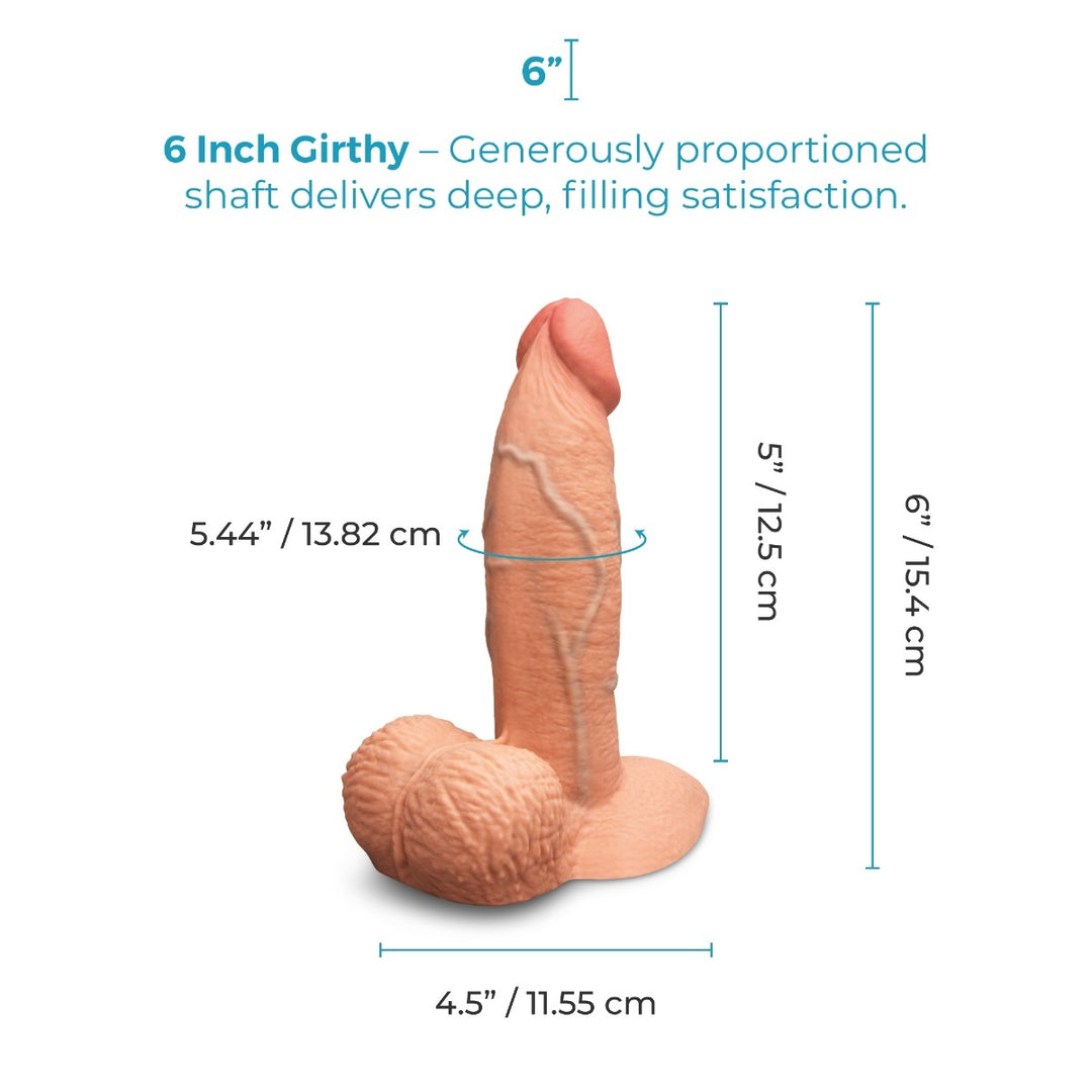 Slipskin Girthy Realistic Silicone Dildo