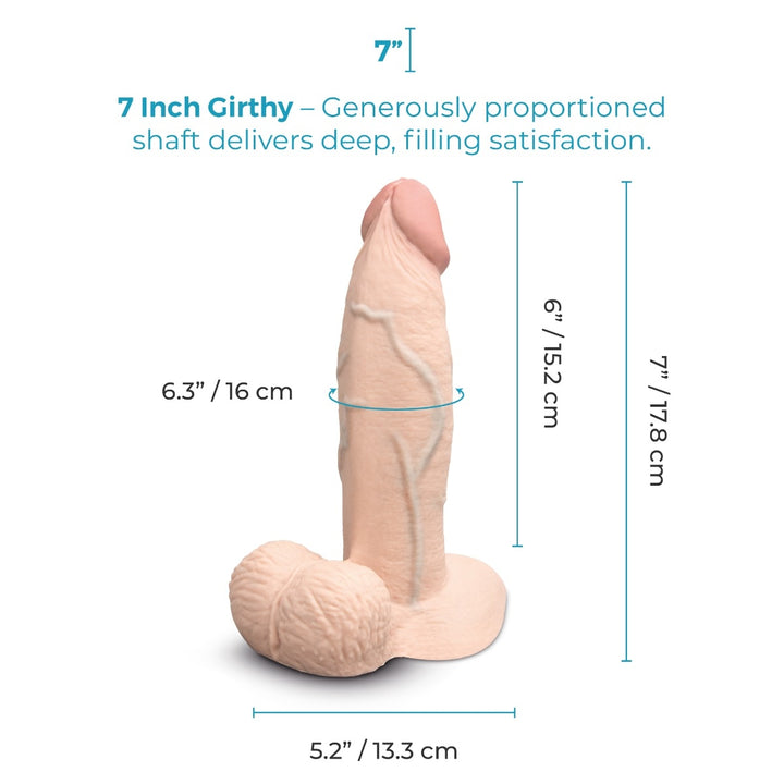 Slipskin Girthy Realistic Silicone Dildo